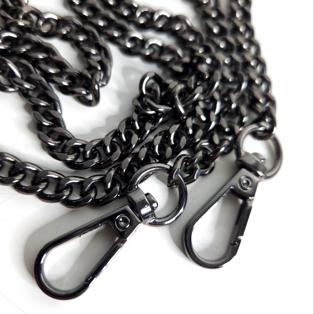 42" BAG CHAIN IN GUNMETAL, Unbranded, lightweight and skinny, replacemen…